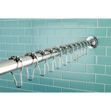 Edenscape 60-Inch to 72-Inch Adjustable Shower Curtain Rod with Rings Combo