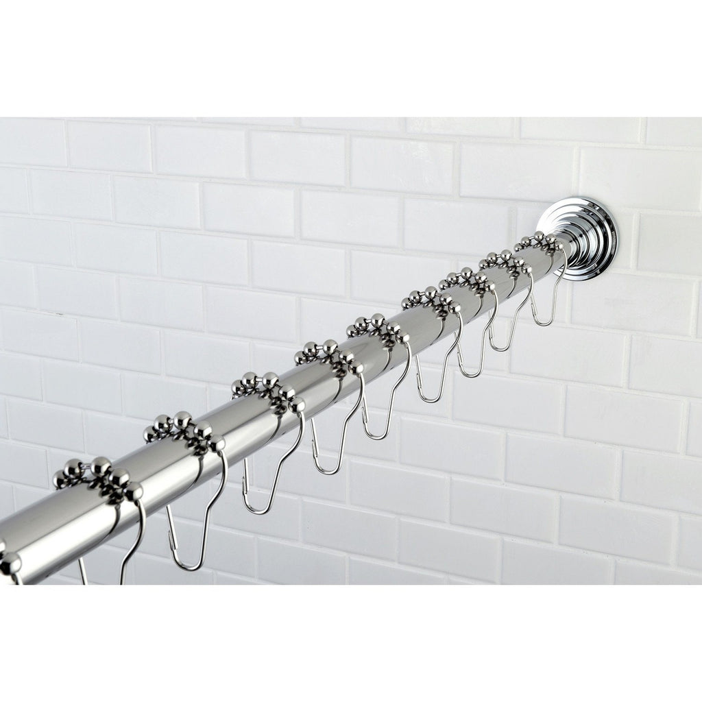 Edenscape 60-Inch to 72-Inch Adjustable Shower Curtain Rod with Rings Combo