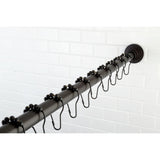 Edenscape 60-Inch to 72-Inch Adjustable Shower Curtain Rod with Rings Combo