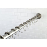 Edenscape 60-Inch to 72-Inch Adjustable Shower Curtain Rod with Rings Combo