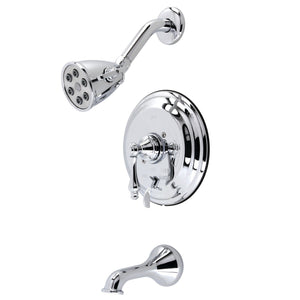 Single-Handle 3-Hole Wall Mount Tub and Shower Faucet