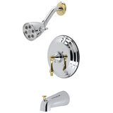 Single-Handle 3-Hole Wall Mount Tub and Shower Faucet Trim Only