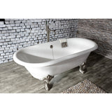 Aqua Eden 72-Inch Cast Iron Double Ended Clawfoot Tub (No Faucet Drillings)