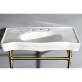 Imperial Ceramic Console Sink with Stainless Steel Legs
