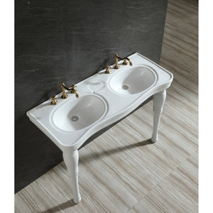 Imperial Ceramic Double Bowl Console Sink