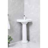 Pilaster 22-Inch Ceramic Pedestal Sink (Single Hole)
