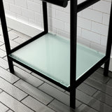 Fauceture Console Sink Base with Glass Shelf
