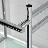 Fauceture Stainless Steel Console Sink Base with Glass Shelf