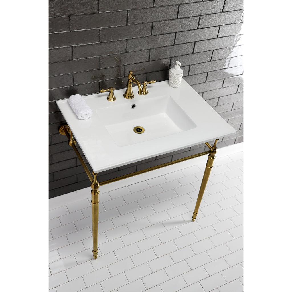 Edwardian Brass Console Sink Legs –