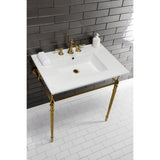 Edwardian Brass Console Sink Legs