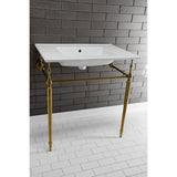 Edwardian Brass Console Sink Legs