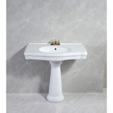 Sovereign 35-Inch Ceramic Pedestal Sink (4-Inch, 3 Hole)
