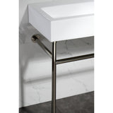 New Haven 39-Inch Console Sink with Stainless Steel Legs