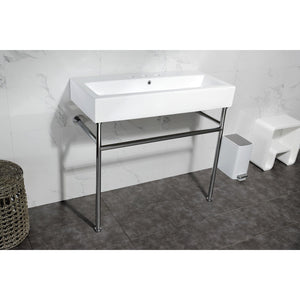 New Haven 39-Inch Console Sink with Stainless Steel Legs  (8" Centers)