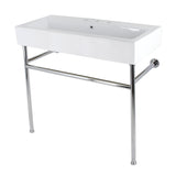 New Haven 39-Inch Console Sink with Stainless Steel Legs  (8" Centers)