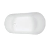 Arcticstone 52-Inch Slipper Solid Surface Freestanding Tub with Drain