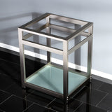 Kingston Commercial Steel Console Sink Base with Glass Shelf