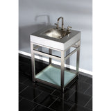 Kingston Commercial Steel Console Sink Base with Glass Shelf