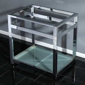 Kingston Commercial Steel Console Sink Base with Glass Shelf