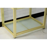 Kingston Commercial Steel Console Sink Base with Glass Shelf