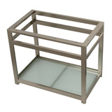 Kingston Commercial Steel Console Sink Base with Glass Shelf