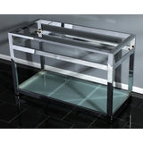 Kingston Commercial Steel Console Sink Base with Glass Shelf