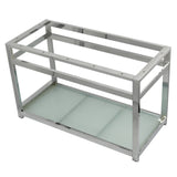 Kingston Commercial Steel Console Sink Base with Glass Shelf