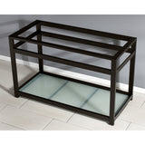 Kingston Commercial Steel Console Sink Base with Glass Shelf