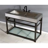 Kingston Commercial Steel Console Sink Base with Glass Shelf