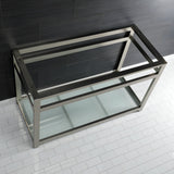 Kingston Commercial Steel Console Sink Base with Glass Shelf