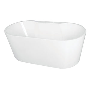 Aqua Eden 55-Inch Acrylic Freestanding Tub with 7-Inch Faucet Drillings