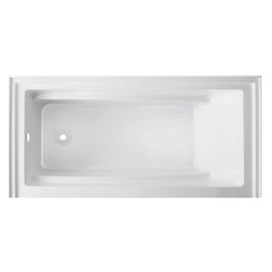 Aqua Eden 60-Inch Anti-Skid Acrylic 3-Wall Alcove Tub with Arm Rest and Left Hand Drain