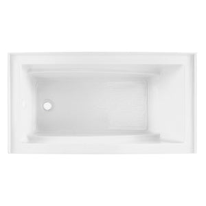 Aqua Eden 60-Inch Anti-Skid Acrylic 3-Wall Alcove Tub with Arm Rest and Left Hand Drain