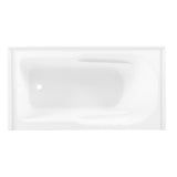 Aqua Eden 60-Inch Acrylic Anti-Skid Alcove Tub with Left Hand Drain Hole