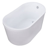 Aqua Eden 51-Inch Acrylic Freestanding Tub with Drain