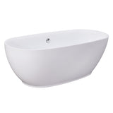 Aqua Eden 67-Inch Acrylic Double Ended Freestanding Tub with Drain