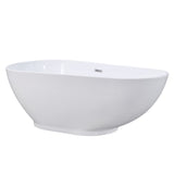 Aqua Eden 69-Inch Acrylic Double Ended Freestanding Tub with Drain
