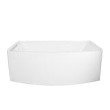 Aqua Eden 66-Inch Acrylic Curved Apron 3-Wall Alcove Tub with Left Hand Drain