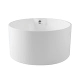 Aqua Eden 45-Inch Round Acrylic Freestanding Tub with Drain