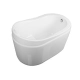 Aqua Eden 52-Inch Acrylic Freestanding Tub with Drain and Integrated Seat