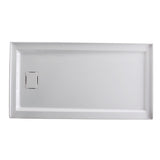 Dominica 60-Inch x 32-Inch Acrylic Single Threshold Shower Base with Left Hand Drain