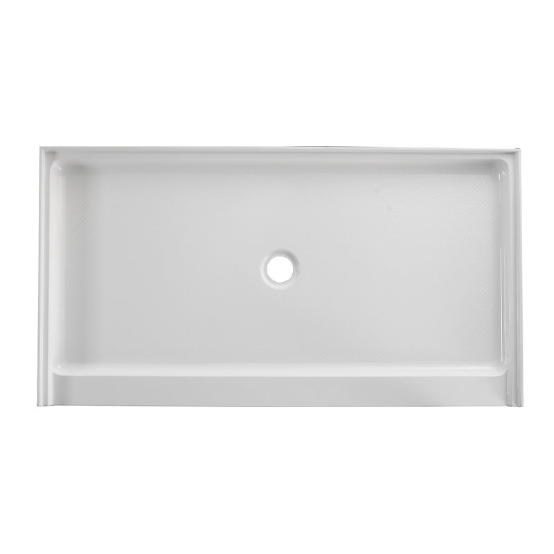 Bonaire 60-Inch x 32-Inch Anti-Skid Acrylic Shower Base with Center Drain