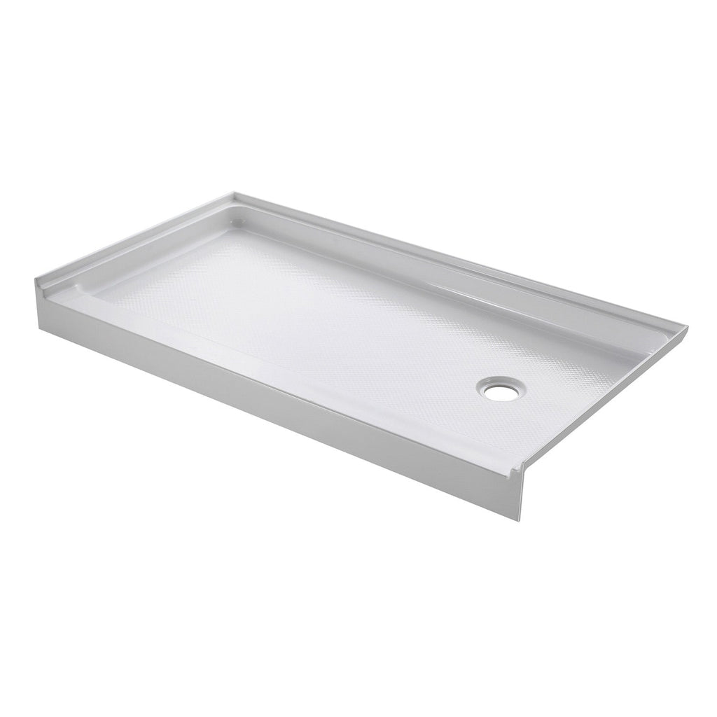 Bonaire 60-Inch x 32-Inch Anti-Skid Acrylic Shower Base with Right Hand Drain