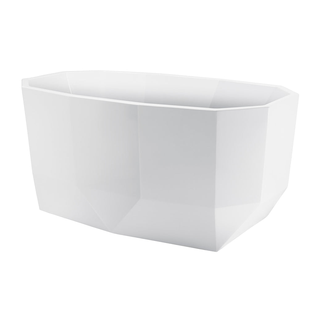 Aqua Eden 51-Inch Acrylic Freestanding Tub with Drain