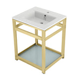 Fauceture 25-Inch Ceramic Console Sink Set