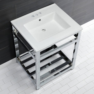 Quadras 25-Inch Ceramic Console Sink Set