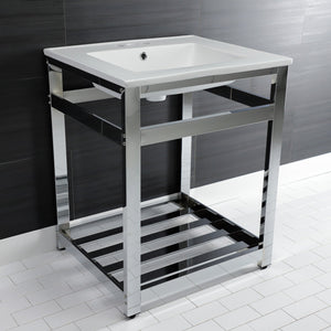 Quadras 25-Inch Ceramic Console Sink Set