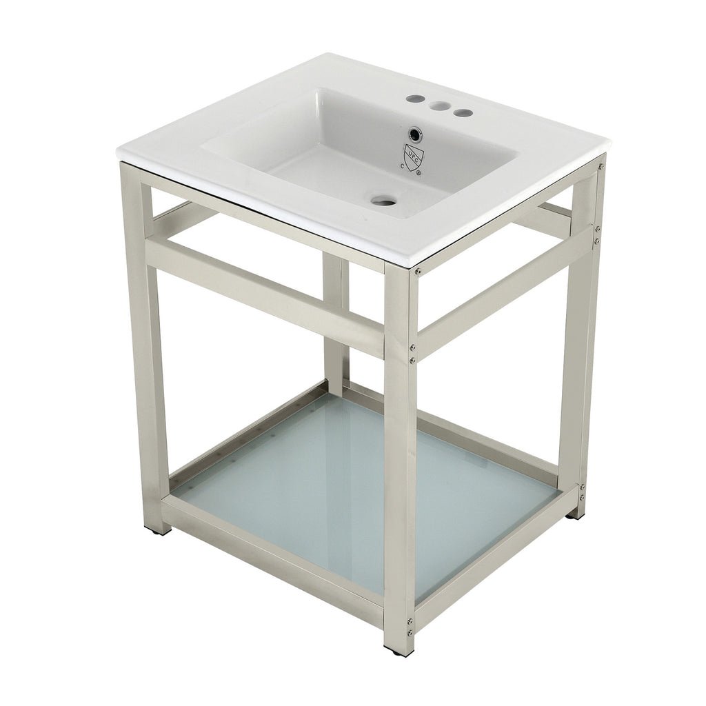 Quadras 25-Inch Ceramic Console Sink Set