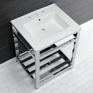 Quadras 25-Inch Ceramic Console Sink Set