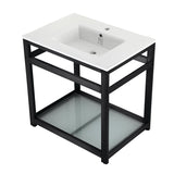 Fauceture 31-Inch Ceramic Console Sink Set